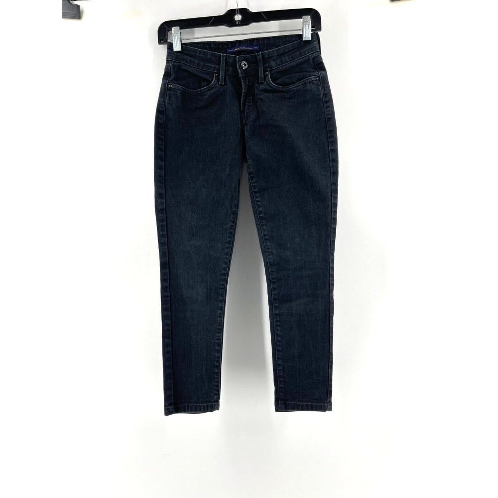 Levi's 505 Red Tab Straight Leg 5 Pocket Low Rise Black Denim Leggings Jeans 2P